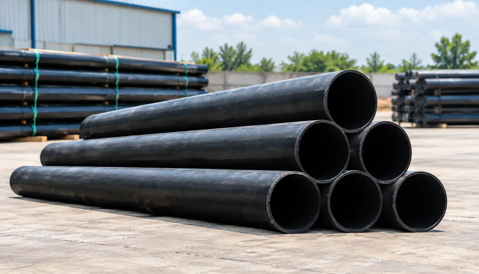 Beveled end A333 Grade 6 Seamless Pipe ready for low-temperature gas processing operations