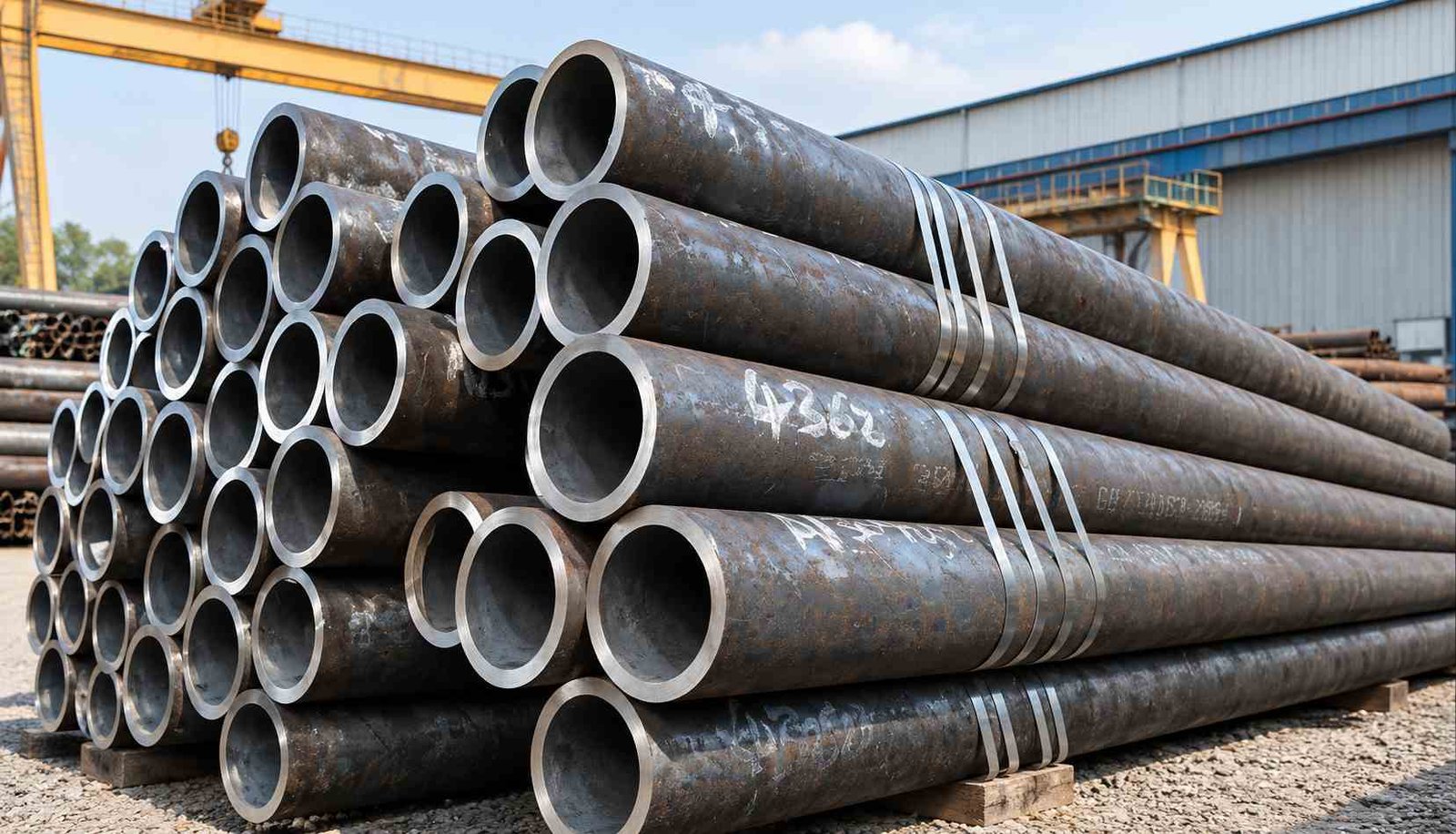 Chrome-moly alloy steel pipes prepared for high-temperature industrial applications