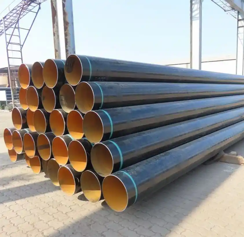 Mild Steel ERW pipes and pipe fittings stockyard in India by Trident Metal & Alloys